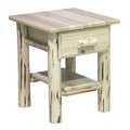 Montana Woodworks Montana Woodworks MWNSV Nightstand with Shelf - Clear Lacquer MWNSV